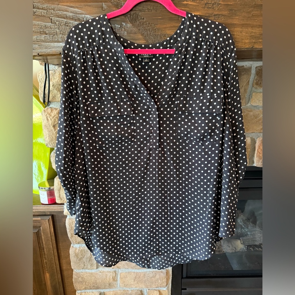 Torrid Harper Polka Dot Top